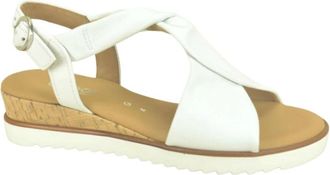 Gabor Frons Sand. DZ-kurk - Dames - Sleehakken - Wit - 37 1/2 EU - Schoenen