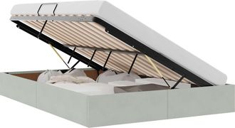 vidaXL Estructura De Cama Ottoman Gris Claro 140 X 190 Cm Terciopelo Vidaxl