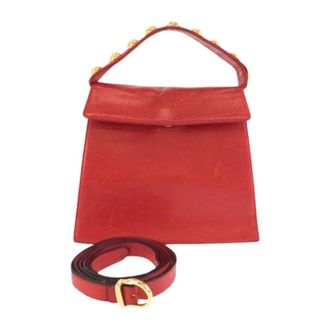Ferragamo Pre-owned Handbag- Shoulder bag - Dames - Pre-owned - Rood - Maat: ONE Size Leer