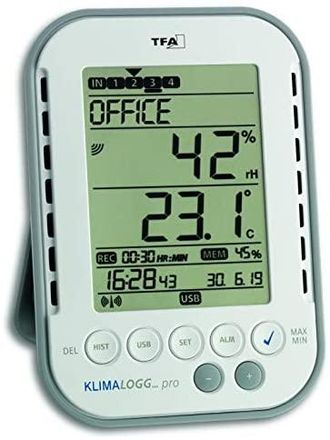 TFA Dostmann Tfa Dostmann - Plage De Mesure Du Thermo-hygrom&egrave;tre 0 &Agrave; 50 Degr&eacute;s C/air 1-99% H137xl98xp26mm Ku.tfa