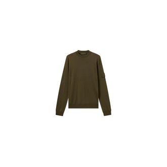 Stone Island Pure Light RWS Wol Ghost Sweater - Heren - Ronde hals truien - Groen - XL - Wol - Truien & Vesten