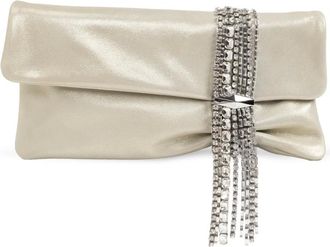 Jimmy Choo London Tassen, Dames, Geel, ONE Size, Leer, Zandra Clutch