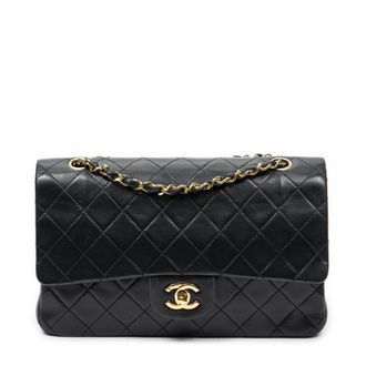 Chanel Pre-owned Womens Classic Double Flap 26 Shoulder Bag - Black - One Size