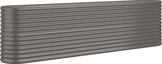 vidaXL Vidaxl - Jardinera Arriate Acero Galvanizado Gris 260x40x68 Cm
