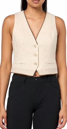 Ramy Brook Pilar Embroidered Vest In Linen