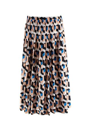 Dries Van Noten Dries Van Noted Geometric Printed Midi Skirt Size M