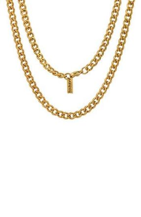 HMY Jewelry Mens Chain Necklace in 18K Yellow Gold Plated Steel at Nordstrom Rack