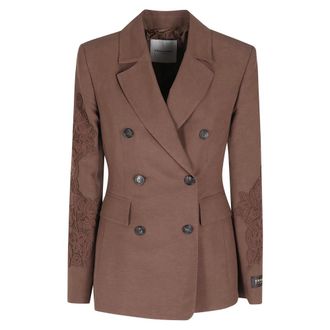Ermanno Scervino Blazers, female, Brown, Size: XS Double-breasted blazer