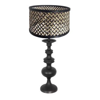 Steinhauer Anne Lighting - L&aacute;mpara De Mesa - Lyons - Negro - Bamb&uacute; Madera