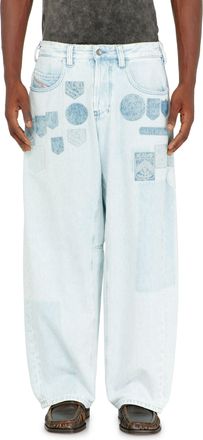 Diesel Relaxed Jeans Regular Waist 1997 D-Enim-M, Light blue, Button fly