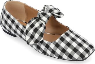 Journee Collection Seraline Ballet Flat in Plaid/Black at Nordstrom Rack, Size 7