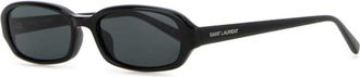 Saint Laurent Black Oval Sunglasses