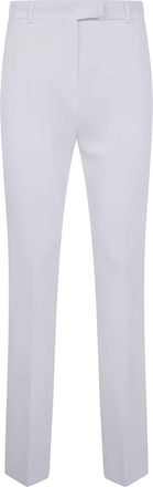 Max Mara Jerta Lange Broek - Dames - Slim Fit Broeken - Wit - M - Leer - Broeken
