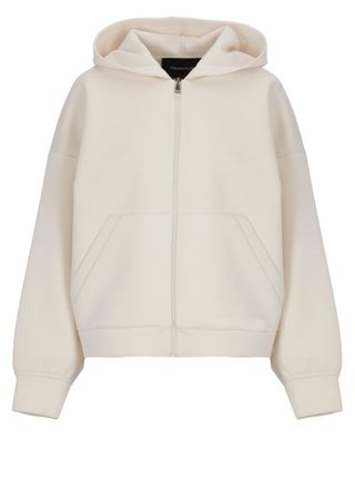Fabiana Filippi Ivory Lightpoint Detail Zip Hoodie