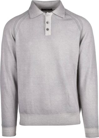 Daniele Fiesoli Tops, Heren, Grijs, M, Wol, Polo Trui
