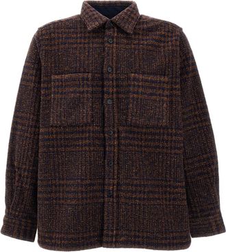 Portuguese Flannel Multicolor Check Flannel Point-Collar Overshirt