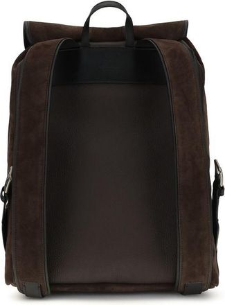 Valentino Garavani Mens Brown Calf Leather Bos Taurus Backpack