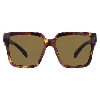 Prada Brown Square Ladies Sunglasses PR 24ZS 18N01T 56