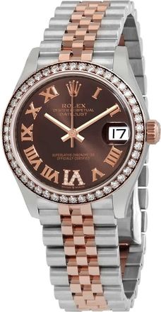 Rolex Datejust Chocolate Roman Dial Automatic Ladies Steel and Everose Gold Jubilee Watch 278381CHRDJ