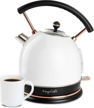 MegaChef 1.9 Quart Half Circle Electric Tea Kettle in White at Nordstrom