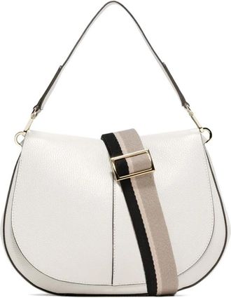 Gianni Chiarini Moderne en Chic Helena Round Leren Tas - Dames - Schoudertassen - Wit - ONE Size - Leer - Tassen