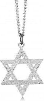 Allurez Jewish Star of David Pendant Necklace Sterling Silver Small