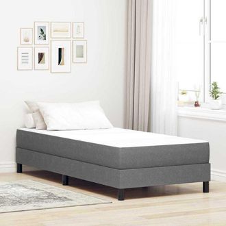 vidaXL Colch&oacute;n De Cama Con Colch&oacute;n Gris Claro 90 X 190 Cm Tela Vidaxl