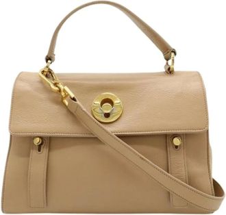 Saint Laurent Pre-owned Handbags, female, Beige, Size: ONE SIZE Pre-owned Vintage Handbag
