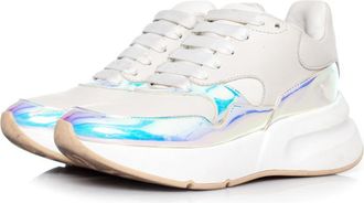 Alexander McQueen Alexander McQueen Pre-owned Womens Iridescent Larry trainers. - White Leather - Size 38.5 EU/IT