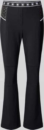 Marc Cain Flared Fit Stoffhose mit elastischem Bund in Black, Größe 34