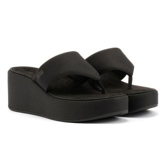FitFlop Fitflop Platfforms Wedge Womens Black Sandals - Size UK 7