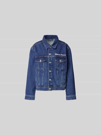 Kenzo Jeansjacke mit Label-Stitching in Jeansblau, Gr&ouml;&szlig;e L