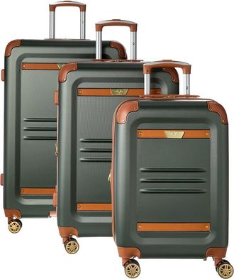 19V69 Expandable 3Pc Retro Luggage Set
