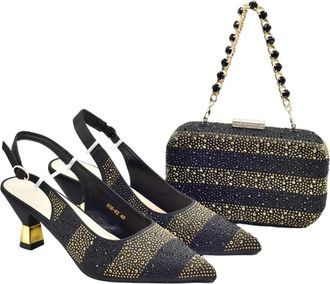 Generic Women Shoe Bag Sets From Italy Shoes And Bag Set Wedding Shoes For Women Bride Party Pumps