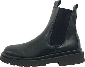 Generic Mens Chelsea Boot Elastic Bandage Mid Top Cowhide Leather Slip On Wearable Anti-slip Non Waterproof Work Slip On(7.5 UK)