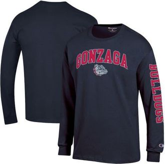 Champion Mens Champion Navy Gonzaga Bulldogs Arch Over Logo 2-Hit Long Sleeve T-Shirt at Nordstrom, Size Xx-Large