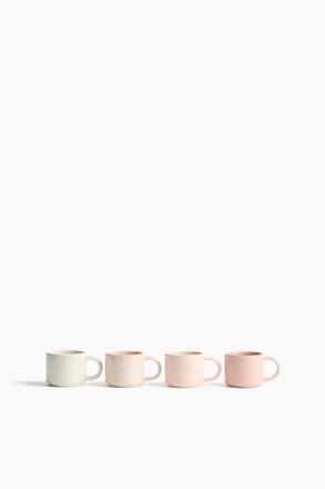 H&M 4-pack stoneware espresso mugs - Pink