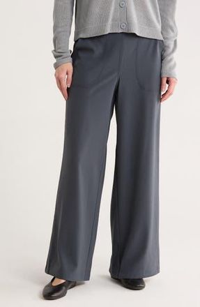 Max Studio Twill Easy Wide Leg Trouser in Dusk Blue at Nordstrom Rack, Size X-Small