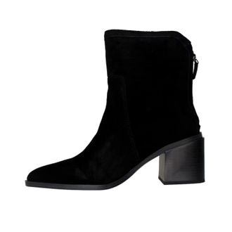 Vince Camuto Mens Vince Camuto Kortimy Boot Black Suede Block Heel Ankle Bootie HAWK2043