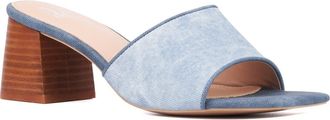 New York & Company Felice Block Heel Sandal in Blue Combo at Nordstrom Rack, Size 8.5