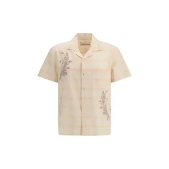 Baziszt Multicolor Cotton Shortsleeve Mens Shirt