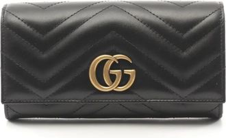 Gucci Portafoglio GG Marmont anni 2020 - Nero