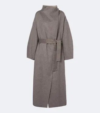 Frankie Shop Leroy reversible wool-blend wrap coat