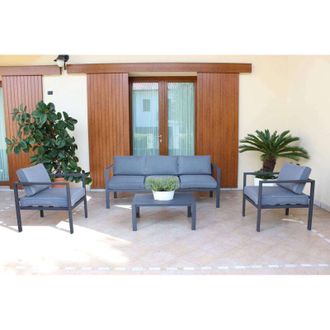 Milani Home Aulus - salotto da giardino in alluminio 5 posti
