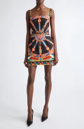 Dolce & Gabbana Carretto Canvas Minidress in Variante Abbinata at Nordstrom, Size 46