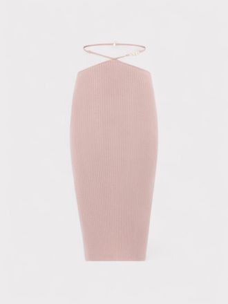 Amiri Womens Ribbed Staggered Midi Skirt Pink