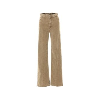 Dondup Amber Corduroy Trousers - female - Dondup - Wide Jeans - Beige - W26 - Jeans