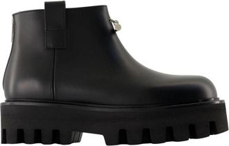 Alexander McQueen Platform Enkellaarsjes - Dames - Enkellaarsjes - Zwart - 40 EU - Leer - Schoenen