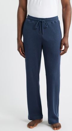 Daniel Buchler Ribbed Drawstring Pajama Pants in College Navy at Nordstrom, Size Xx-Large