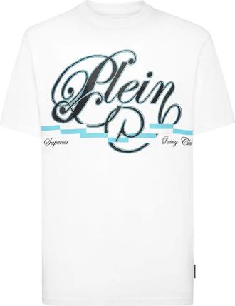 Philipp Plein T-shirt Coursive Border - Bianco
